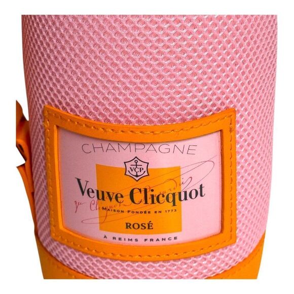 Veuve Clicquot Champagne Pink Rose Bottle Carrier Insulated Tote Bag Ice Jacket - Picture 2 of 6